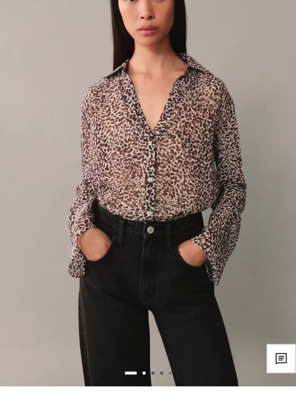 Mango Fluid Leopard Print Blouse - Picture 3 of 4